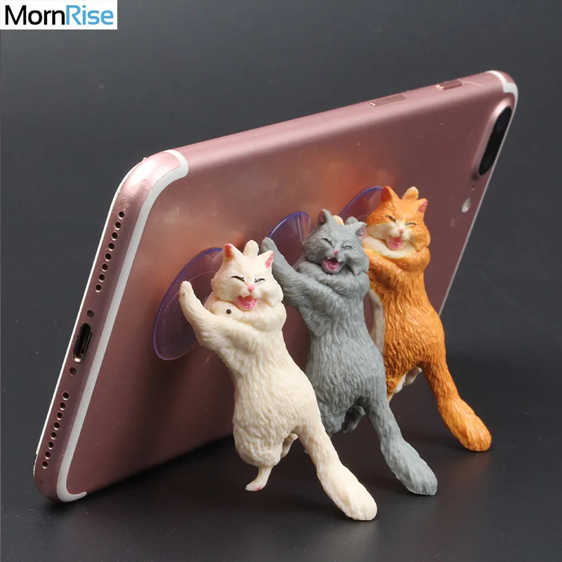 New Resin Cute Cat Design Mobile Phone Holder Stand Cell Phone Support