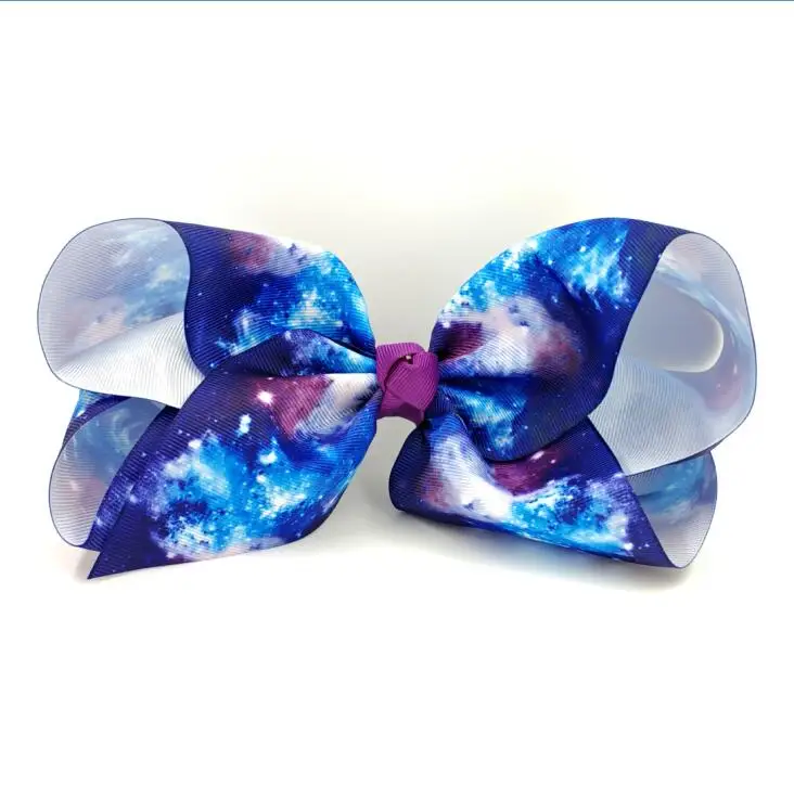 

70pcs DHL Free shipping Large Rainbow Tie-Dye Jojobow Nebula Large hairbow 8"