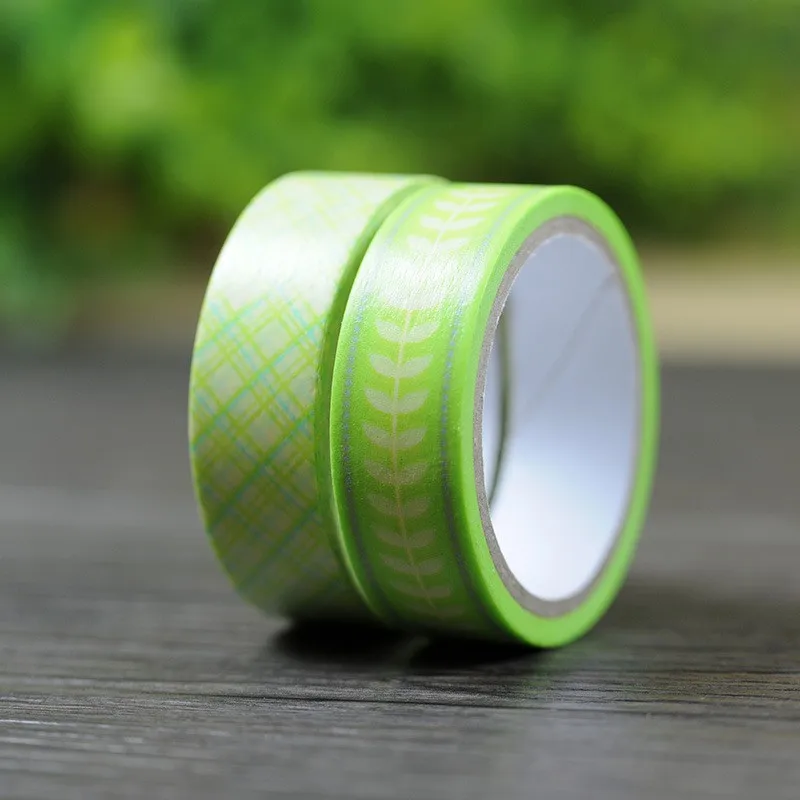 2 дизайна (принять выбор) японский васи декоративные клейкие ленты многоцветный твил полосой узор DIY маскирующая бумажная лента Стикеры