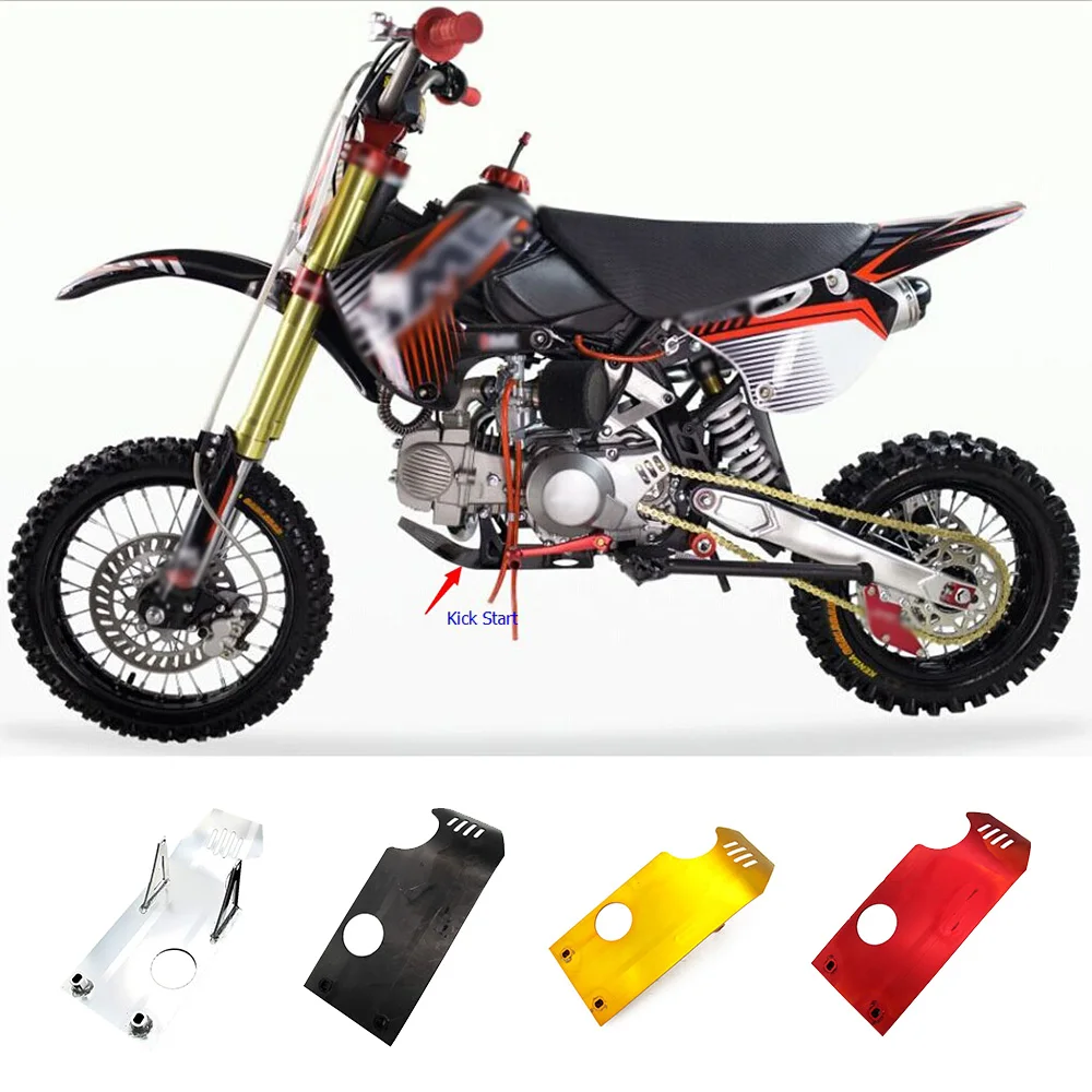 Универсальный Kick Start Dirt Bike Engine Bash Skid Plate CRF50 CRF70 XR50 внедорожный автомобиль 110CC подножка двигателя Базовая пластина