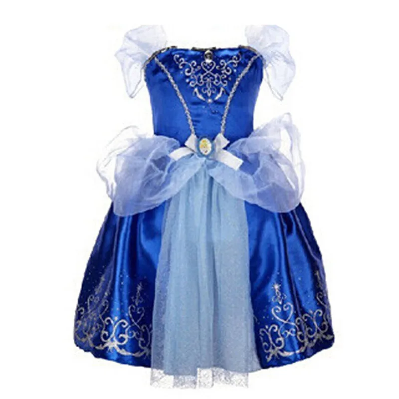 Летнее Детское платье Золушки для девочек в стиле Рапунцель и Авроры платье для принцессы детей Костюмы платье для вечеринок для девочек, для девочек, одежда