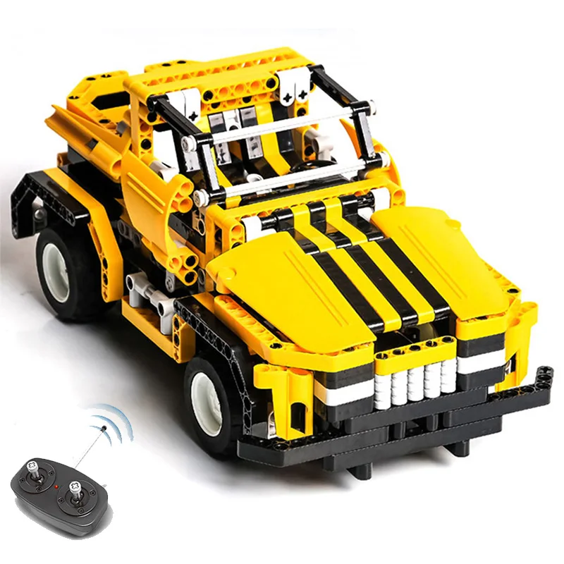 423pcs 2in1 Transform A to B Car DIY Assemble RC Car Building Blocks Technic Series RC Track Race Car Set Race Toys Gift for Kid