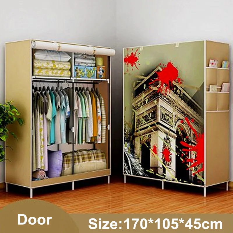 Wardrobe Closet Large Simple WardrobeWardrobe Cabinets Simple Folding Reinforcement Receive Stowed Clothes Store Content Ark