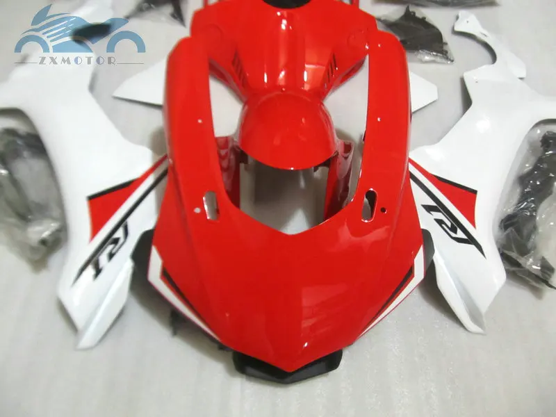 Высококачественный Комплект обтекателя впрыска, пригодный для YAMAHA 2009- YZF R1 YZFR1 09-14 Белый Красный комплекты обтекателей мотоциклов AD21