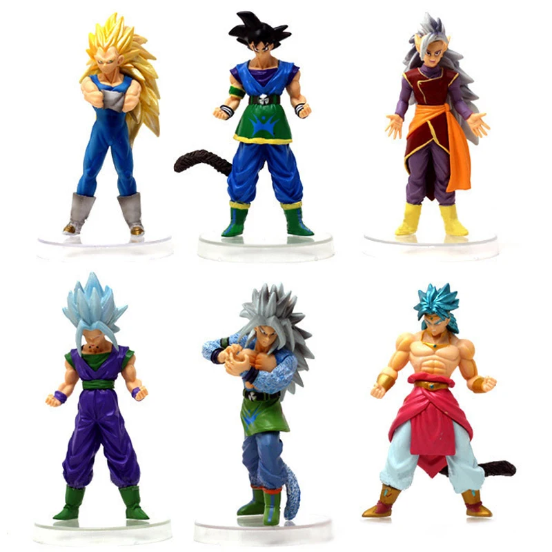 

6pcs/set Figurine Dragon Ball Z Action Figures Vegeta Gohan Goku Broly 15cm PVC Action Figure Collectible Toys Gift #E
