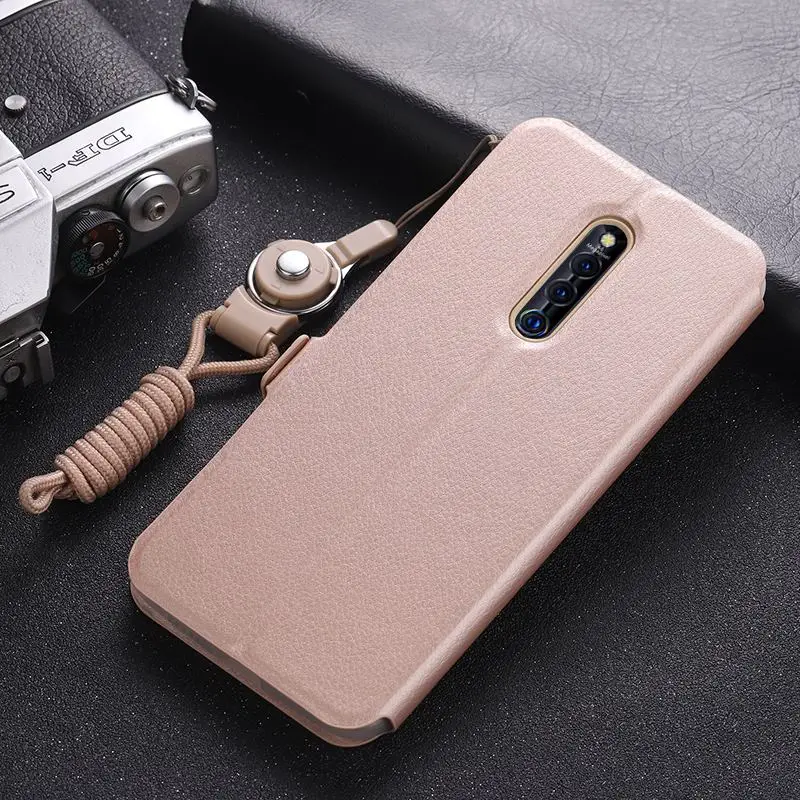 Классический Кожаный чехол книжка для OPPO Realme X Lite 3 Pro K3 Reno Z 10x Zoom F11 A9 кожаный +