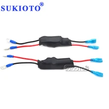 SUKIOTO 2 PCS HID Warnung Canceller Decoder Auto Licht Runde Xenon Ballast Decoder Für 35 W 55 W Xenon H1 h3 H7 H11 HB3 HB4 Birne Kit