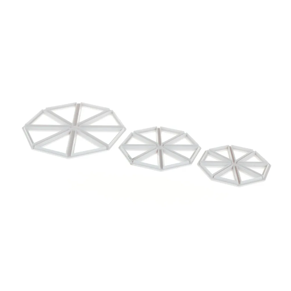 3 Pcs/set Triangle Flag Shape Silicone Mold 3D Embossed Fondant Cake Biscuits Decoration Mould DIY Baking Cookies Tools
