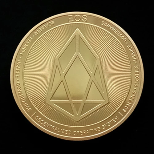 Новинка года EOS Coin Virtual Digital Bitcoin с тиснением памятные битные монеты сувениры коллекционные товары Прямая - Цвет: Gold