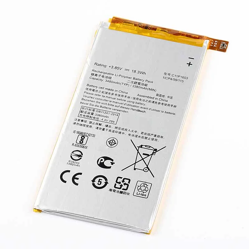 

Original High Capacity C11P1603 Battery For ASUS ZS570KL ZenFone3 ZenFone 3 3480mAh