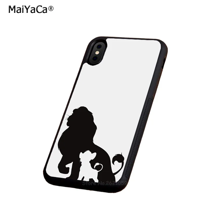 Король Лев simba Мягкий край чехол для телефона iphone 5s se 6 6s plus 7 7plus 8 8plus X XR XS MAX черный
