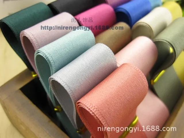 New 25mm Matte Riband Double Face satin ribbons DIY hair accessories bowknot materials Polyester Ribbons 5Mlot_6