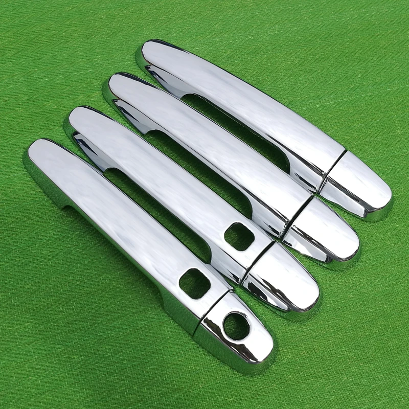 Tanie Dla Daihatsu dobrodziejstwem dla 2004 2015 Chrome osłona klamki wykończenia zestaw dla Toyota Passo Sirion Perodua MyVi akcesoria naklejki samochód stylizacji