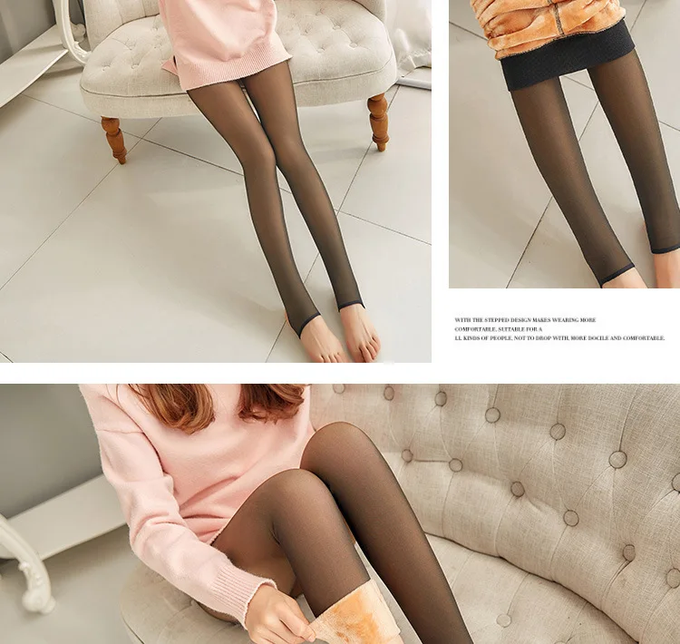 Através da Carne Leggings de Malha Quente para Mulheres Svokor Leggings Inverno Grossos Leggins Mulheres Quente Calças Femininas 6 Cheap Leggings