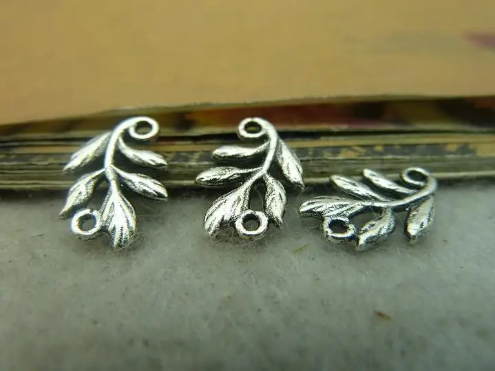 

35pcs 10x15mm Antique Silver Lovely Mini Branch Connector Charms Pendant c3569