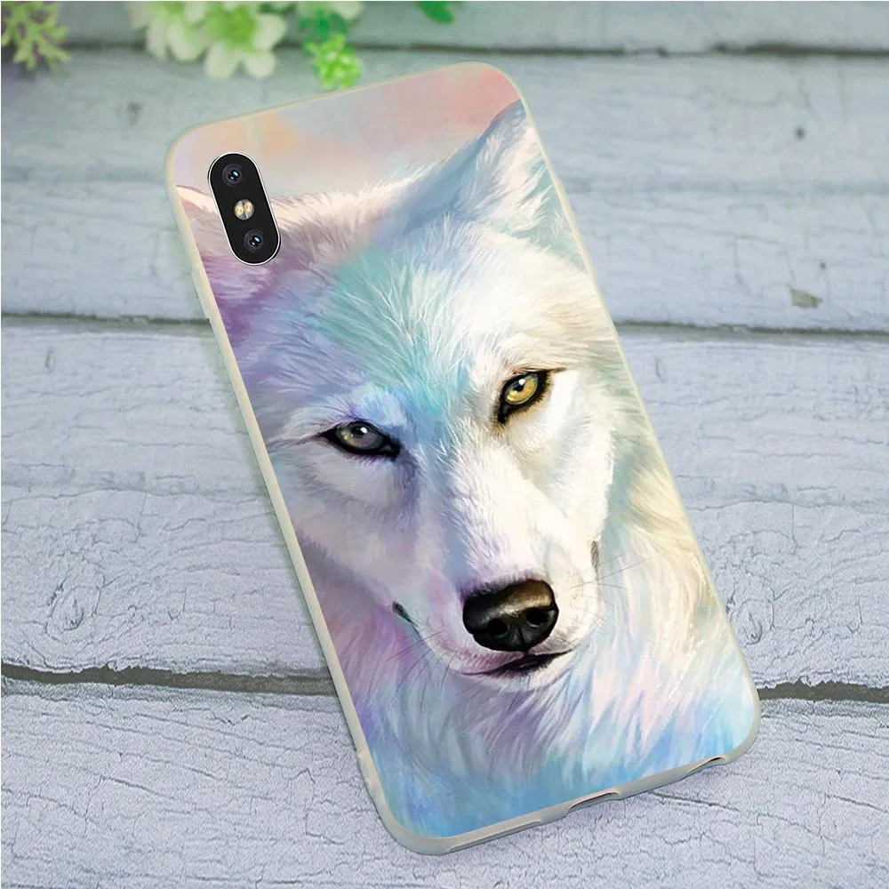 Горячая Распродажа чехол для телефона с изображением волка собаки кота для iPhone 6 Plus 7 XR X 8 5 6 S 6 S SE Xs Max Backshell