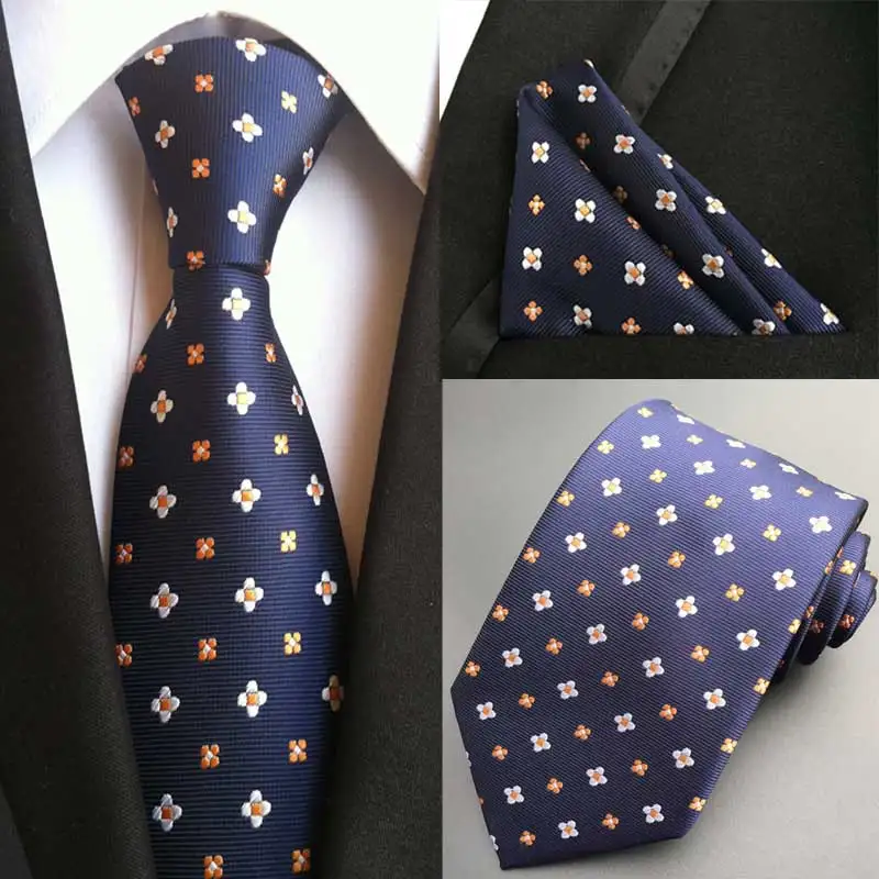 Фабрика мужской шелковый галстук и платок Набор шарфов Карманный квадратный галстук вечерние свадебные деловой носовой платок галстуки - Цвет: T-30