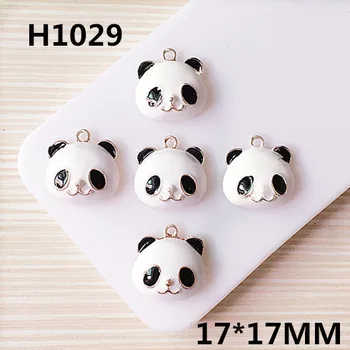 

50pcs/lot Alloy drop oil gold-tone Animals Cartoon Bear Heads shape Jewelry Charms diy necklace/Bracelet pendants Accessory