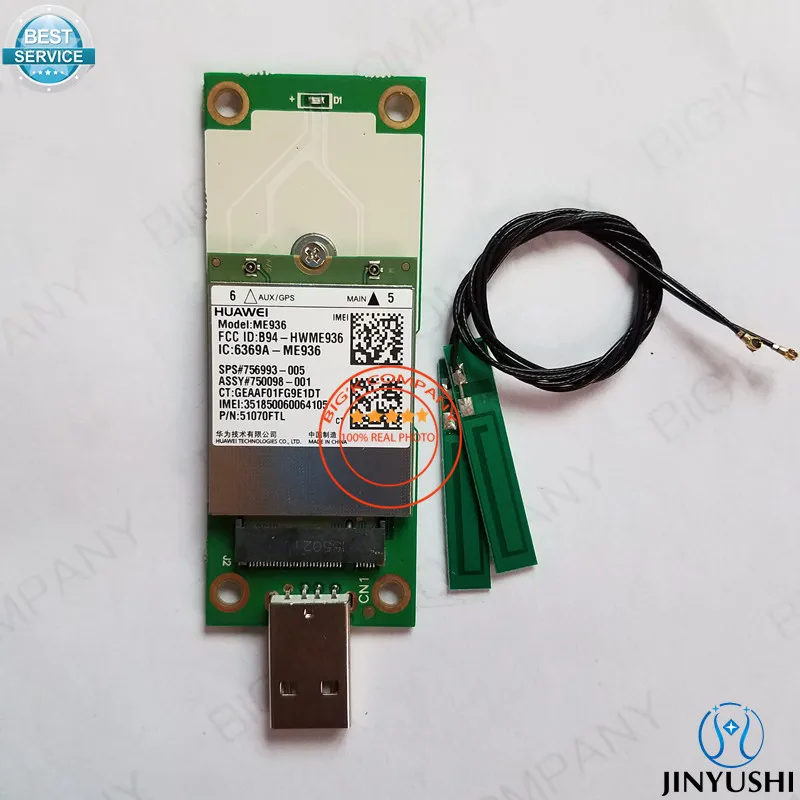 

JINYUSHI For ME936+ USB Transfer card+2pcs antenna for CUBE i9 DELL venue 11 pro NEW&Original FDD LTE 4G WCDMA GSM M.2 Module