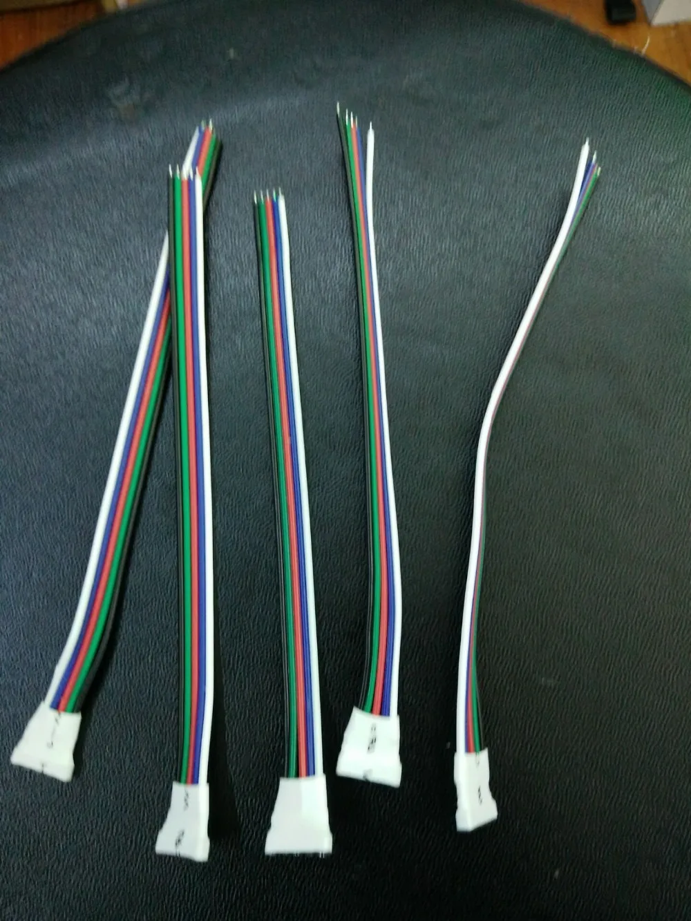 High Quality 5pcs RGB 5 Pin Extension Wire Connection Cable For 5050