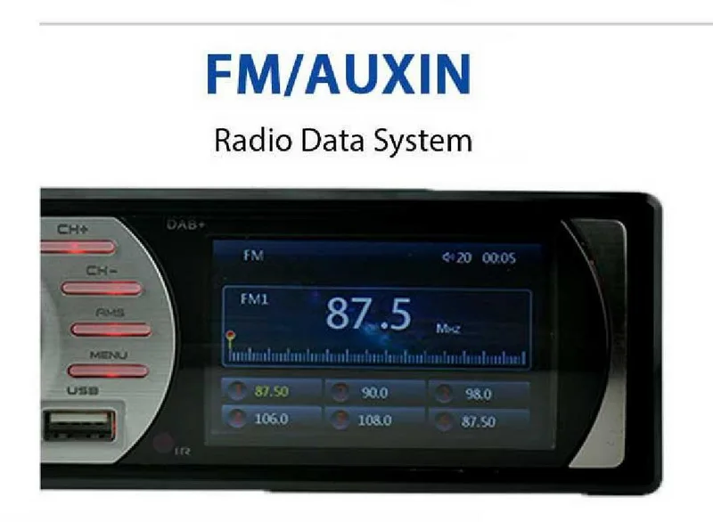 1Din автомобиль радио DAB+ In-Dash Интерфейс FM Авто аудио стерео ISO контакта 12V Bluetooth USB/TF/AUX MP5/WMA 3," HD с Камера