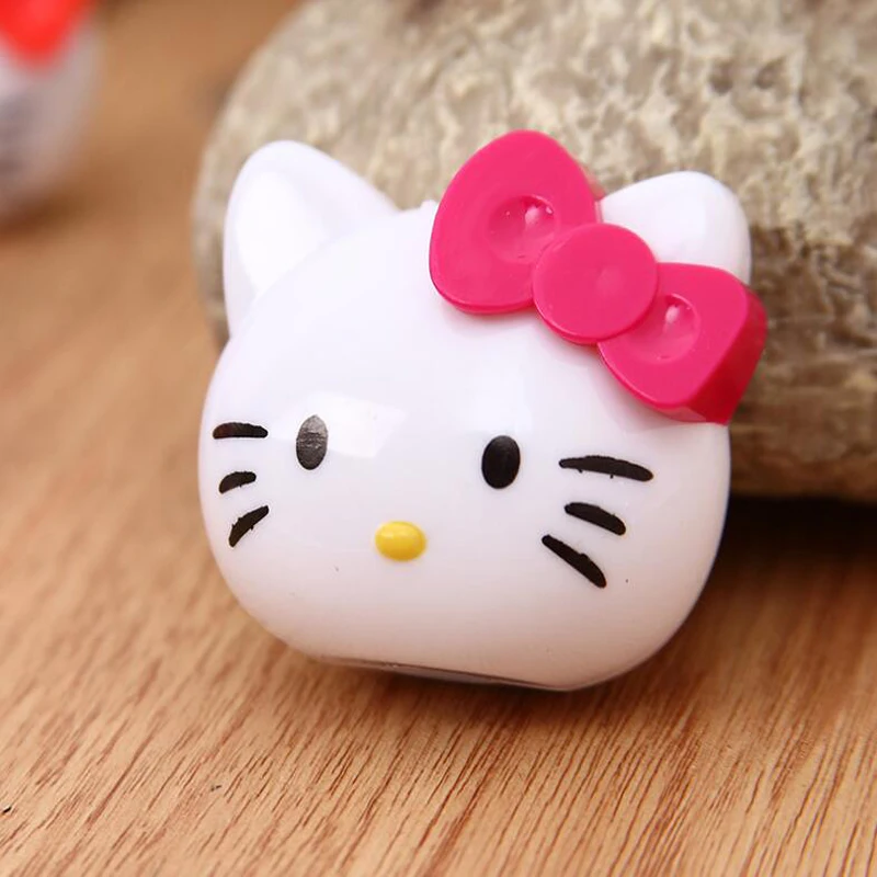 Kawaii, милая головка hello kitty, точилка для карандашей с одним отверстием, для офиса, школы, поставка карандашей, точилка для карандашей, детский подарок