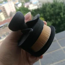 New Arrival Circle Oval Brush Style Foundation Makeup Air Brush Loose powder Synthetic Hair Brush Big One