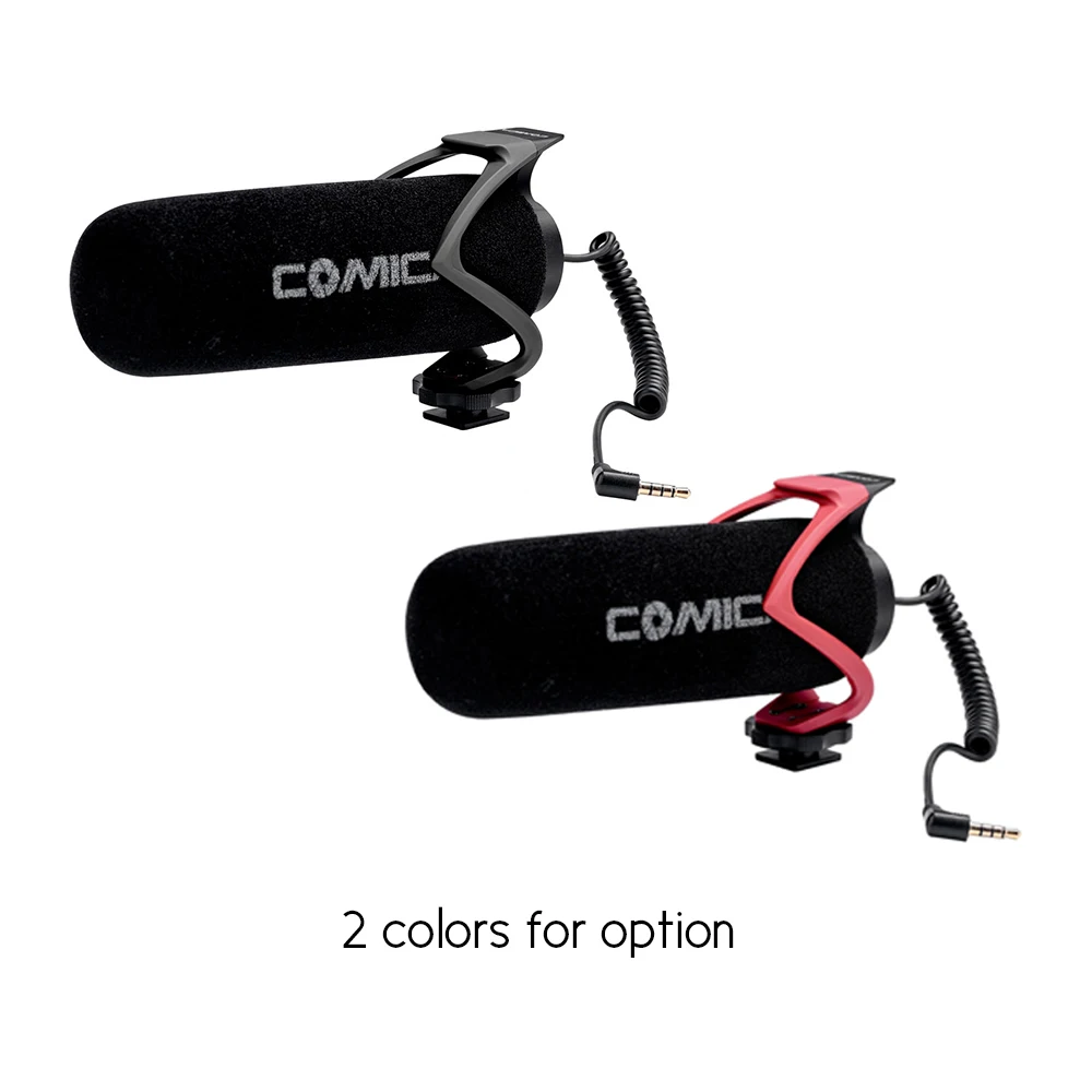 COMICA CVM-V30 LITE микрофон с супер-Cardioid диаграмма направленности Холодный башмак дизайн конденсаторный микрофон для смартфона Камера черный, красный