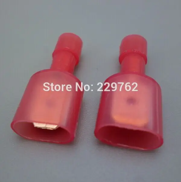 500pcs Red Spade Insulated Electrical Crimp wire Terminal Connectors