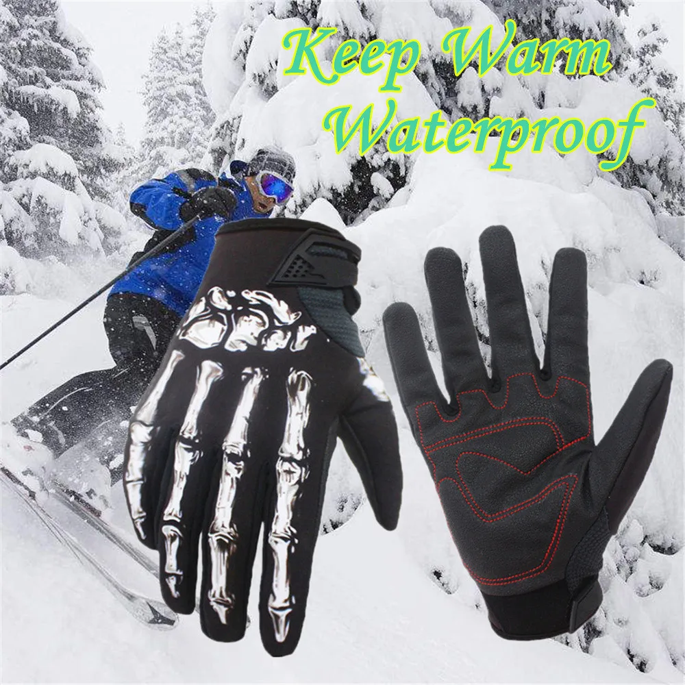

Bicycle A Pair Winter Warm Waterproof Snow Snowboard Ski Sports Gloves Cycling Gloves Bicicleta Maillot Roupa De Ciclismo C0.8