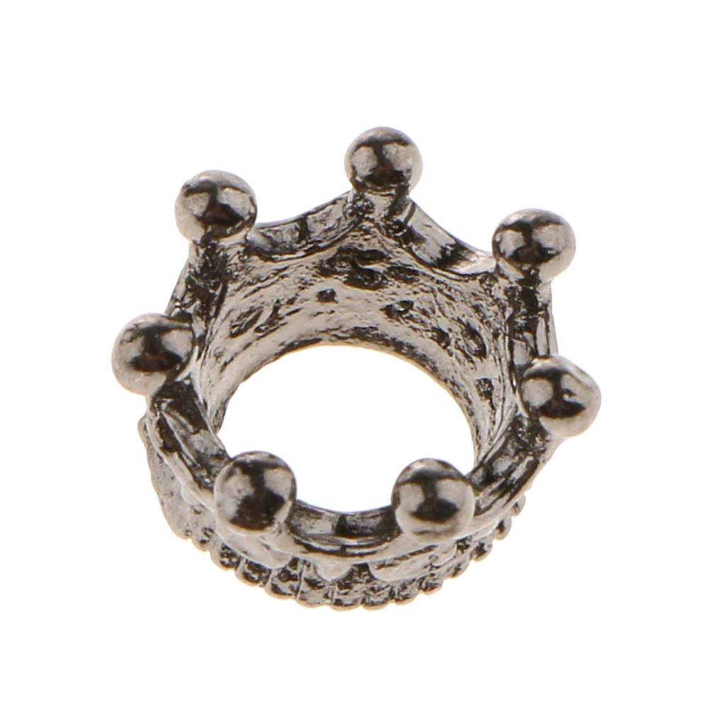 10 Pieces Europe Style Fashion Jewelry Crown Beads Charm Bracelets & Bangles Big Hole European Beads Fits Bead Bracelets 6 X11mm