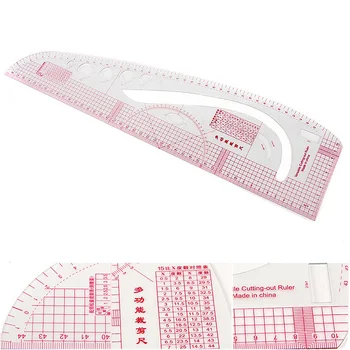 

Mul-tifunction Cutting Ruler Yardstick Built-in Scale Drawing Rule Plate Making Clothing Sample Armhole Curve Plastic Sewing ACC