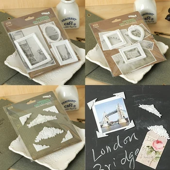 

Vintage Resin Embellishments Garnish DIY Craft Accessories - Mini Photo Frames,Banners,Corners