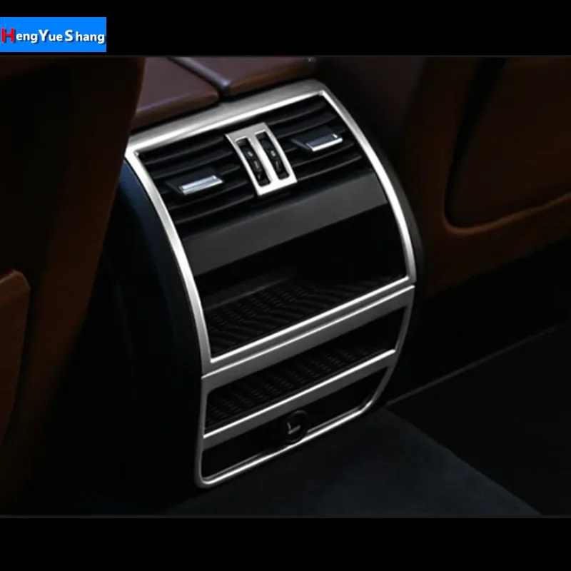 

For BMW 5 Series F10 F07 Refit Car styling accessory Back row air outlet frame Decorative 3D Sticker for BMW 523i 520i 525i 530i