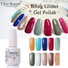 Clou Beaute Bling Блеск УФ-гель для ногтей Vernis Полупостоянный лак для ногтей замочить от телесного розового французский маникюрный лак