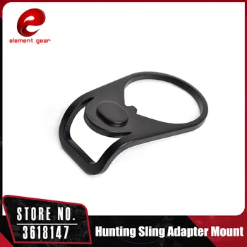 

Element Hunting Sling Adapter Mount Ambidextrous 180 Degree Steel End Plate Loop Shooting Strap Black CY217