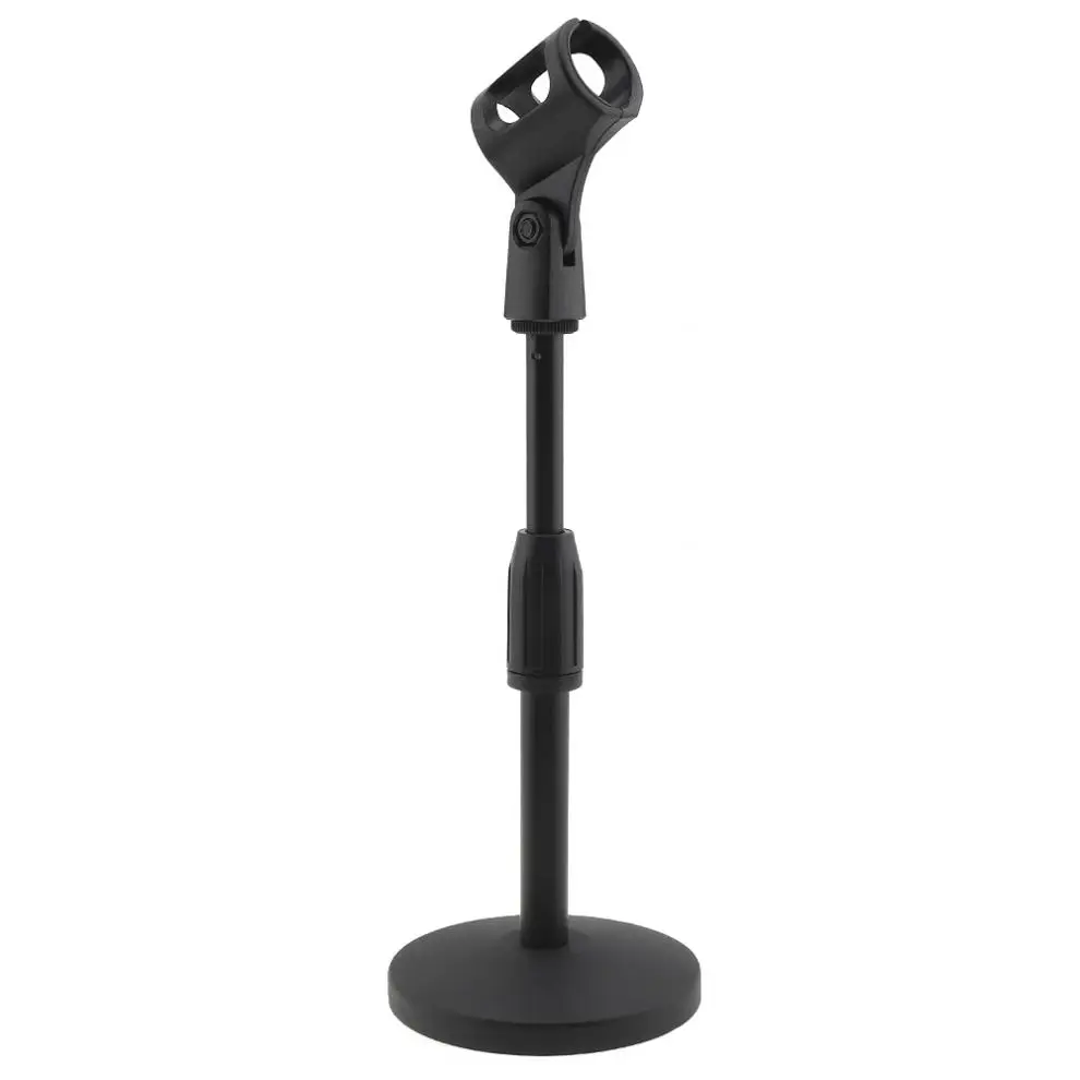 Portable Desktop Lifting Metal Weighted Disc Microphone Stand for General Meeting Computer Microphone / Live Broadcast
