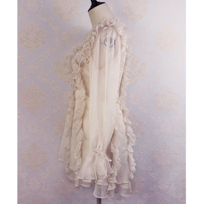 RUGOD Сексуальное Женское Платье с двойными рюшами, элегантное шифоновое мини-платье с глубоким v-образным вырезом на шнуровке, белые платья в стиле бохо с расклешенными рукавами
