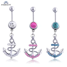 Крутой Анкерный Кулон Серьги-кнопки из нержавеющей стали серьги для живота мужские аксессуары в стиле панк ювелирные изделия подарок друзьям