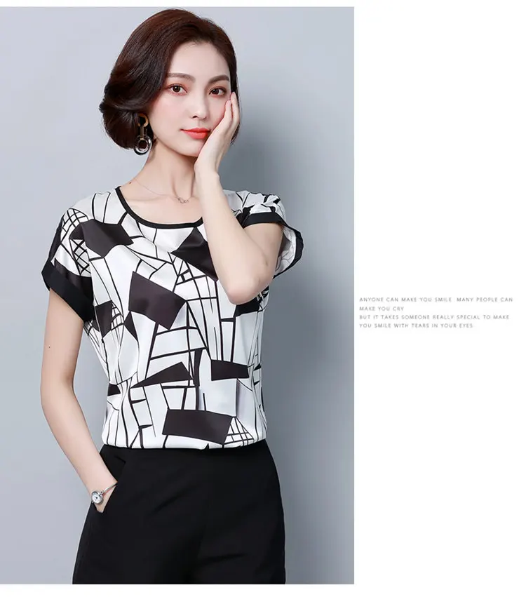 Striped Blusas Femme 2018 Ladies O-Neck Tops Female Batwing Sleeve Shirt Women Blouses Mujer Ete Chiffon Blouse Plus Size M-4XL (9)