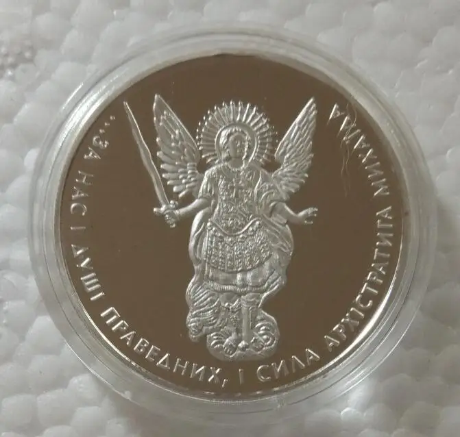 Сувенирная медаль-монета, 40 мм, "Archangel mikel Ukraine", Россия, СССР