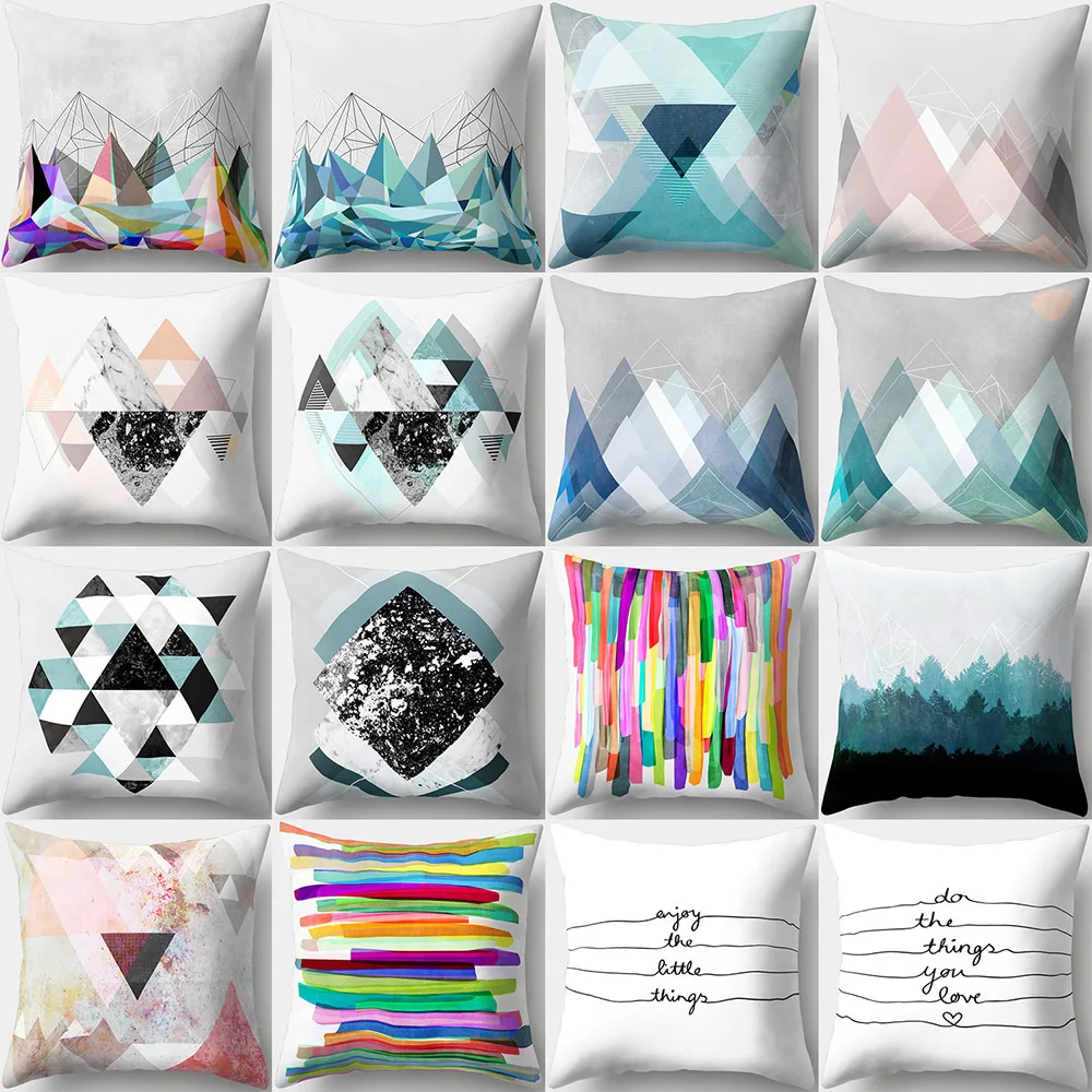 

Meijuner Pillow Cover Creative Home Polyester Peach Skin Geometry Cushion Cover For Home Sofa Car Festival Decoration