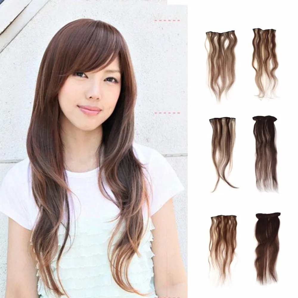 Women Clip In 100 Human Hair Long Hair Extensions Wig " 20" " 24" top