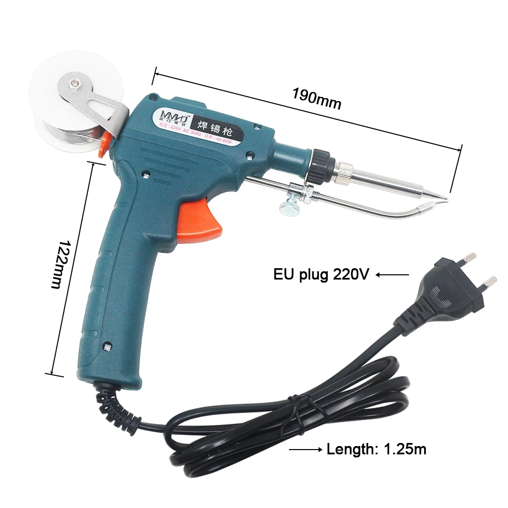 EU 220 в 60 Вт паяльная станция ручной внутренний нагрев Электрический паяльник оловянный пистолет автоматически отправляет сварочный