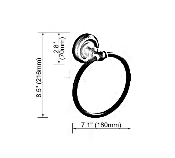 Towel Rings Luxury Gold Brass Towel Ring Towel Holder Bath Towel Bar Bathroom Accessories Home Decoration ZD773