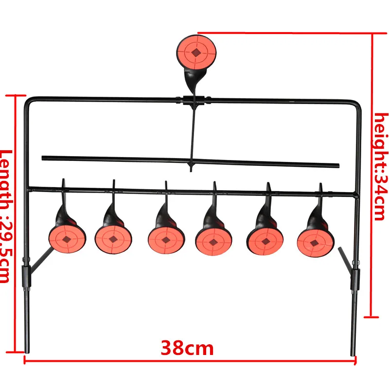 Новый 7-тарелка сброса цели Стрельба сброс мишени для Airgun Airsoft Пейнтбол Стрельба из лука Охота практика Автоматическая реактивной целевой