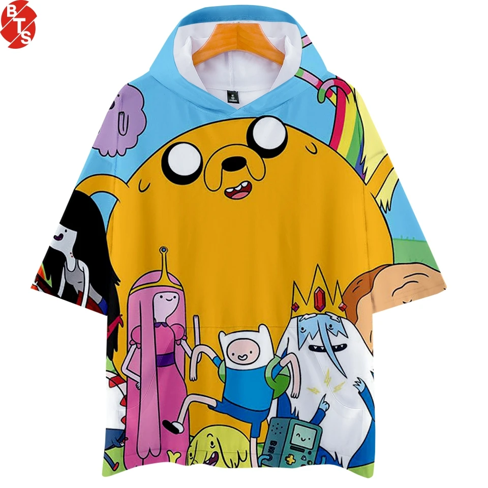 

Adventure Time 3D printed Hooded T-shirts Women/Men Summer Fashion Short Sleeve Tshirts 2019 Hot Sale Casual Streetwear Clothes