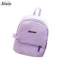 Girls Fashion Ladies Leather School Bag Women Bag Pouch Travel Softback For School Backpack Satchel Female Shoulder Rucksack