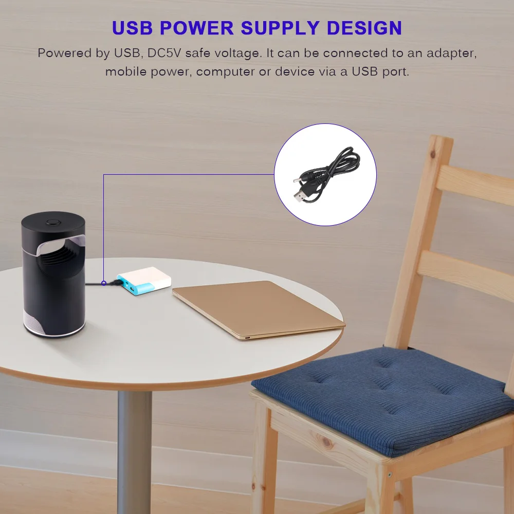Konesky Wi Fi умная USB лампа убийца комаров фотокатализатор бесшумный домашний