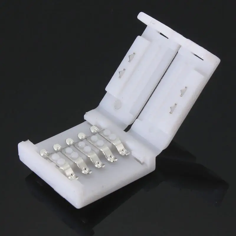 

Best Promotion 5Pin No Solder Corner Adapter Connector For 5050 RGB RGBW LED Flexible Strip Light PCB Material